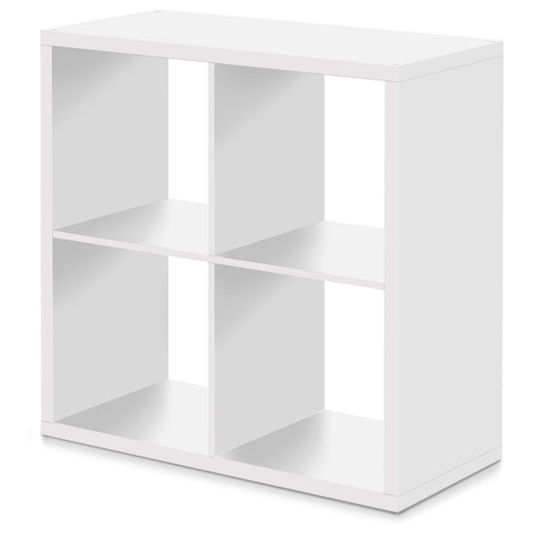 Bibliothèque carrée à 4 compartiments 77x33x77 cm Fumer Quadra-4B Blanc sconto