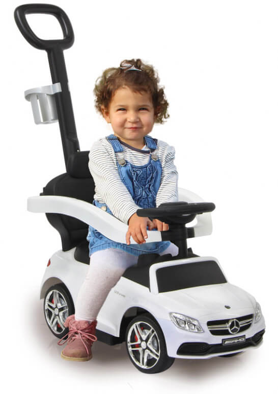 Macchina a Spinta per Bambini con Licenza Mercedes C63 AMG Push Car Bianca