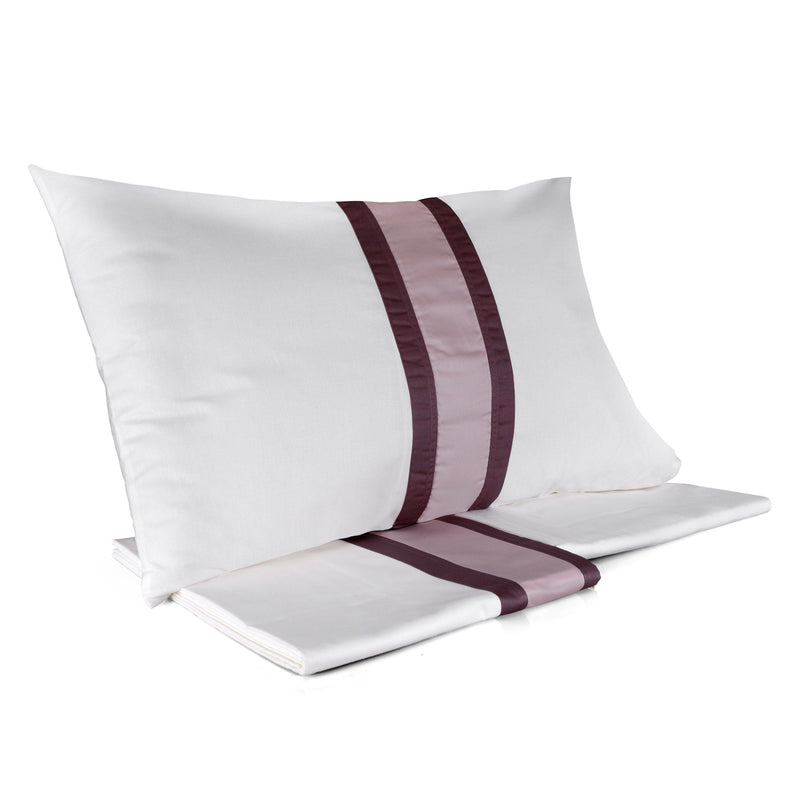 Set Lenzuola Sopra Sotto e Federe Balza in Raso Mitera Polinesia Georgia e Incenso Varie Misure