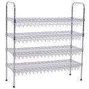 Scarpiera in Metallo con 4 Ripiani Regolabili 75x25x87 cm 