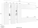 Parete Attrezzata Soggiorno 340x30x180 cm Maruska n°5 Grigio Antracite Opaco 