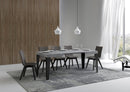 Tavolo Allungabile 120-204x80x77 cm Flame Cemento e Antracite