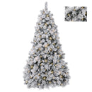 Albero di Natale Artificiale Innevato 213 cm 500 Led Abete Verde