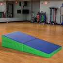 Materasso Training Pieghevole per Fitness Ginnastica Artistica Blu verde 180x90x40 cm 