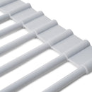 Scolapiatti in Acciaio e Silicone Flessibile Plastica Grigia Acciaio e Tecnoplastica Emuca