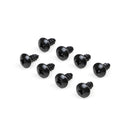 Kit 4 Ruote Slip per Carrello Ø5 cm con Piastra in Acciaio Emuca Neri