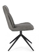 Set 2 Sedie 50x64x86h cm Jordan Pu Grigio 