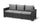 Canapé de jardin 3 places 198x68x71,5 cm en résine Keter California Anthracite