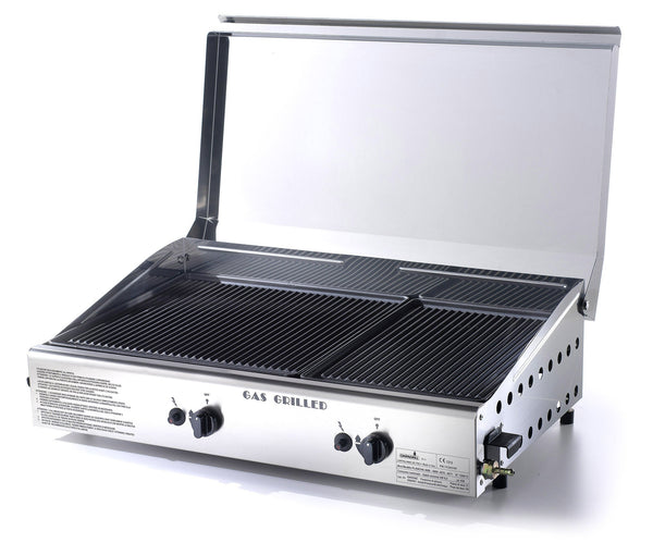 Plaque de Cuisson Double en Fonte Gaz GPL et Méthane Ompagrill Plancha Double 4069/Housse/M acquista