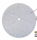 Copri base albero tessuto con pailette argento cm Ø90