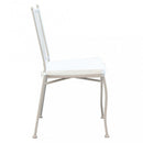 Sedia da Giardino Giunone con Cuscino 41x42x90 h cm in Acciaio Tortora