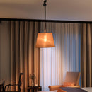 Lampadario a Sospensione con Corda di Canapa Lunghezza Regolabile Beige Ø35x160H cm 