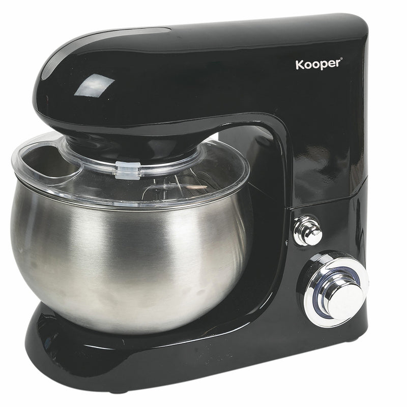 Impastatrice Planetaria 5 Litri 6 Velocità 1300W Ciotola in Acciaio Kooper Atena Nera