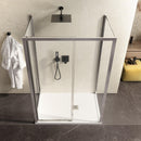 Box Doccia 3 Lati 1 Anta Scorrevoe in Cristallo Trasparente 6mm H195 Bonussi Eliane Varie Misure