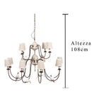 Lampadario Vintage con Uccellini Ø 114 cm