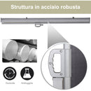 Tenda Laterale Frangivista da Giardino 3x1,60m in Alluminio e Tessuto  Grigio