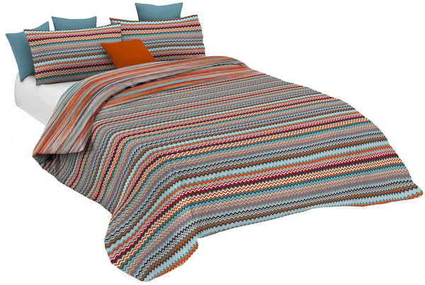 acquista Housse de couette double imprimée multicolore Athena Rabat