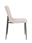 Set 4 Sedie 44x56x81 cm Rinas in Tessuto Beige