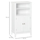 Mobiletto da Bagno 1 Mensola 2 Ante 50x30x93 cm in Legno Bianco