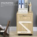 Cassettiera Portadocumenti da Ufficio 39x42x56 cm in Truciolato Legno Naturale