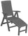 Transat de jardin en plastique avec accoudoirs Bauer Lucrezia Relax Anthracite
