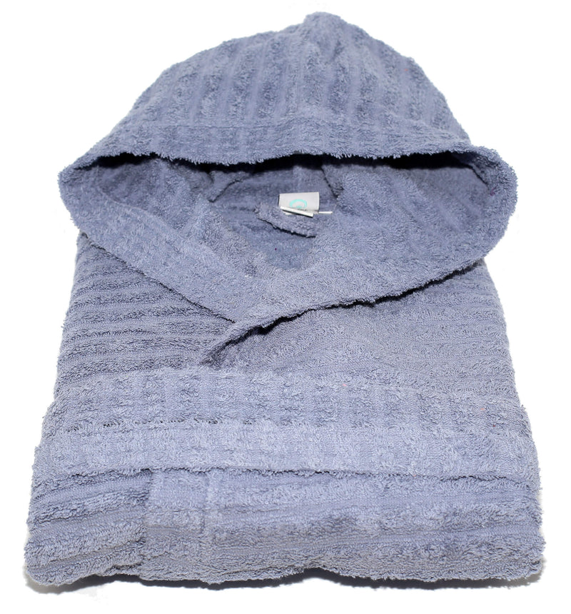 Accappatoio in Spugna 100% Cotone Sally Horizon Denim Blue Taglia S/M