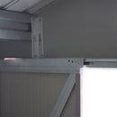 Casetta Box da Giardino in Lamiera Grigia 277x191x192 cm 