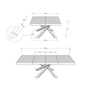 Tavolo Allungabile 120/224x90 cm Volantis Premium Cashmere Gambe Multicolore 4/B      