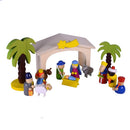 Natività legno set 15pz c/espositore cm 24x10,8xh16,5
