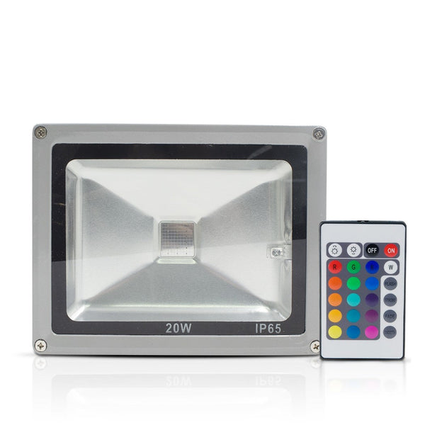 Projecteur d'extérieur Led 20W RVB avec télécommande et support mural de protection IP65 sconto