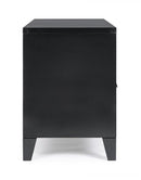 Mobile TV con 2 Ante 40x120,5x58,5 cm Cambridge in Acciaio Nero