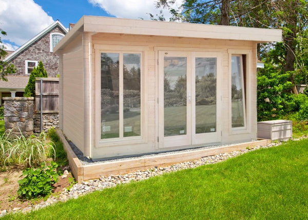 acquista Casetta da Giardino Carla 4,08x2,68m Porta Doppia in Legno di Abete Grezzo