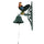Cloche en fonte coq coloré 23x13xh36 cm