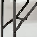 Carrello da Cucina 118x36,5x82 cm con Ripiano Pieghevole Marrone
