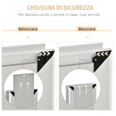 Gattaiola 25,2x6,5x34,2 cm per Vetro e Porte Bianca