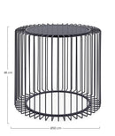 Tavolino Kieran D50 Rotondo in Metallo