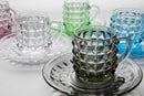 Set 6 Tazzine Caffè in Vetro Colorato con Piattino 90 ml Villa d'Este Home Tivoli Diamond