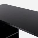 Scrivania da Ufficio ad Angolo Porta PC 117x83,5x76 cm in Legno  Nera