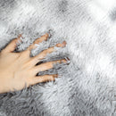 Tappeto Moderno 230x160 cm in Poliestere Grigio Chiaro