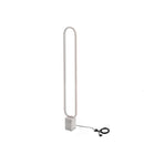 Lampada da Terra a LED 10x18xH125 cm in Metallo e Marmo Naos Bianco