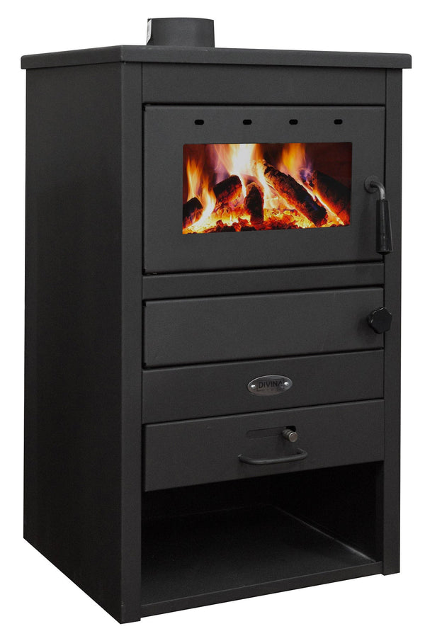 online Poêle à Bois 11kW 130 m3 en Acier Anthracite