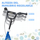 Monopattino per Bambini 5-12 Anni 120x52x80-88 cm Supporta fino a 50 Kg Telaio in Acciaio Blu  