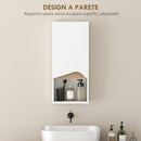 Pensile Bagno 30x17x67 cm con Ripiano Aperto e Armadietto in Legno Bianco e color Legno      