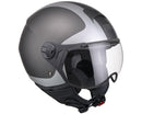 Casco Demi-Jet per Scooter Visiera Sagomata CGM Positano 107V Titanium Opaco Varie Misure