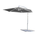 Ombrellone da Giardino Eris Decentrato Ø3 m in Acciaio Telo Grigio