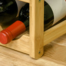 Cantinetta Portabottiglie 16 Bottiglie 43x23,5x38 cm in Legno di Bambù