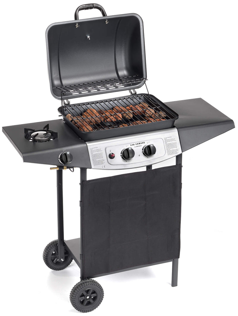 Barbecue a Gas GPL con Pietra Lavica 1 Fuoco Ompagrill 4939 Double