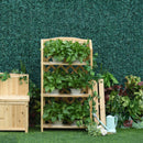 Portapiante Fioriera da Giardino 4 Ripiani 67x33x123 cm in Legno Naturale