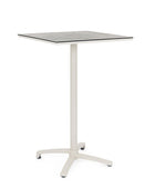 Tavolo da Bar da Giardino 70x70x110h cm in Alluminio e HPL Claret Alto Wall  