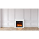 Camino Elettrico da Pavimento 99x88,3x25 cm Effetto Fiamma 1500W Sined Asciano Bianco
